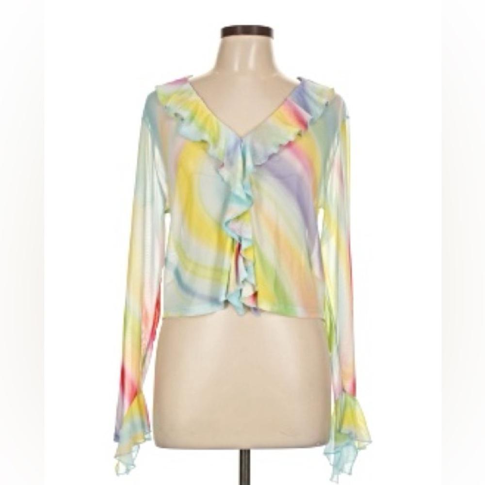 Multicolor Sheer Top